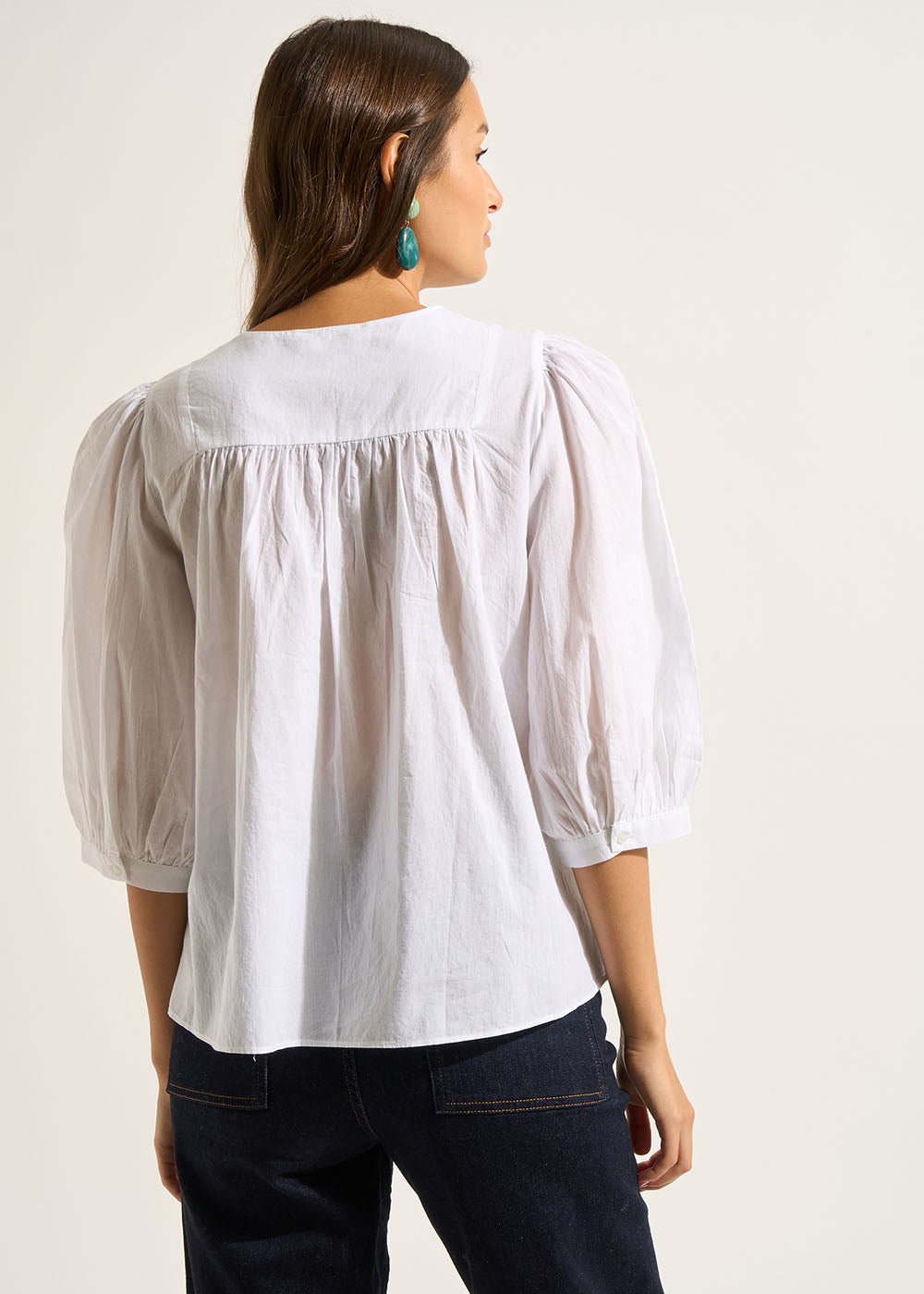 TOKANO Blouse plastron brodé - 3 - Sud Express - Sud Express