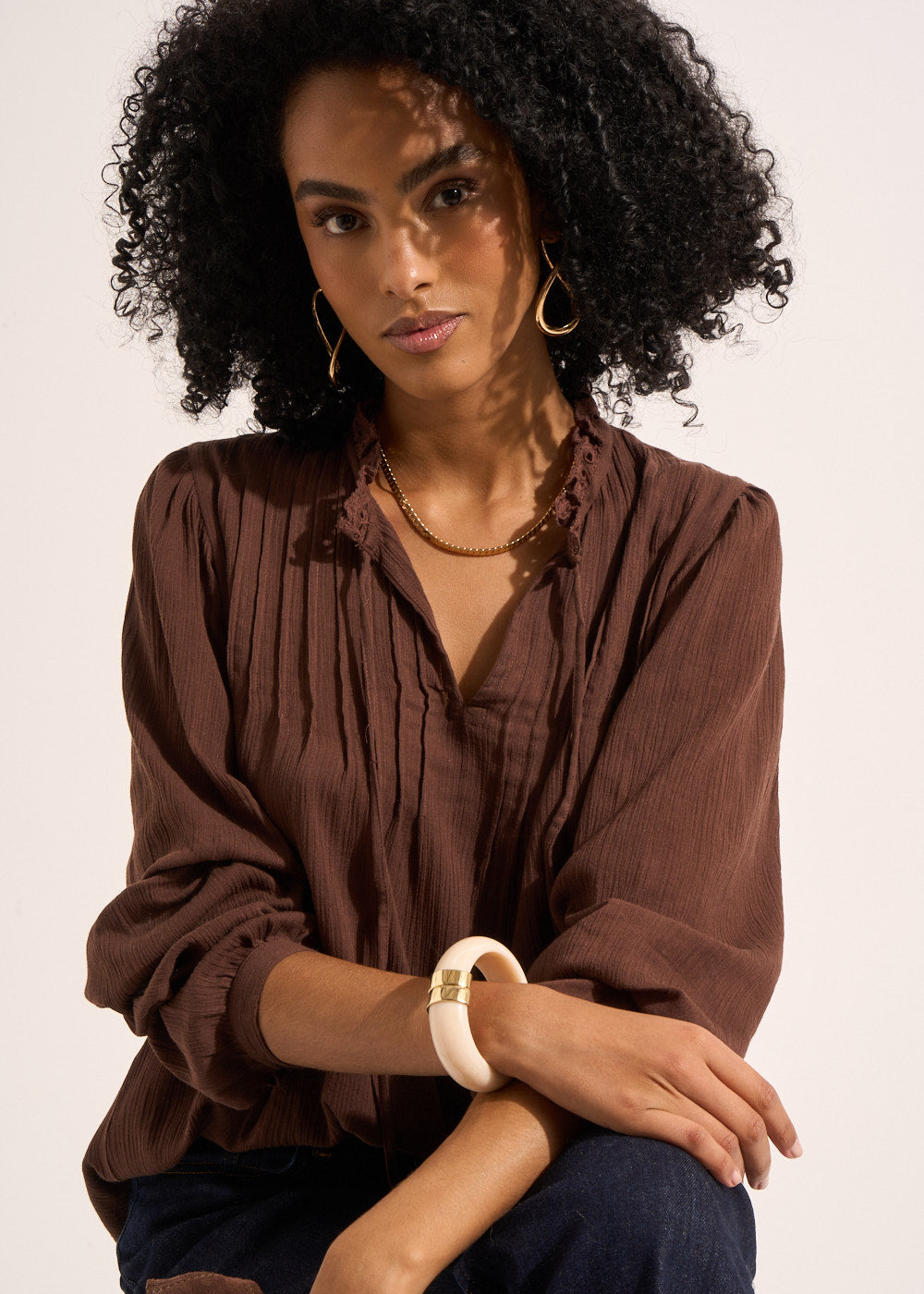 TONNY Blouse en gaze de coton - 1 - Sud Express - Sud Express