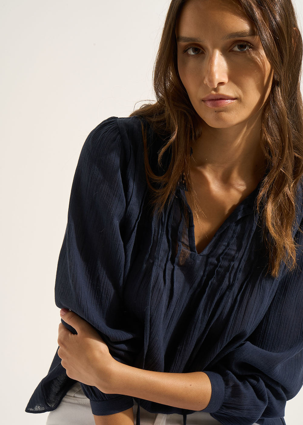 Blouse en gaze de coton - Sud Express - 5 - Sud Express