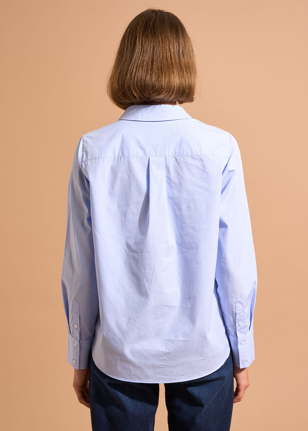 CANOLA Chemise cintrée en coton rayé avec broderie étoile - 3 - Sud Express - Sud Express