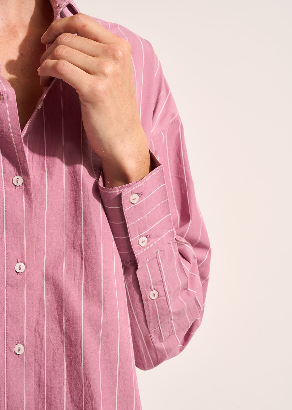CHARBI Chemise oversize en coton rayé à épaules tombantes - 2 - Sud Express - Sud Express