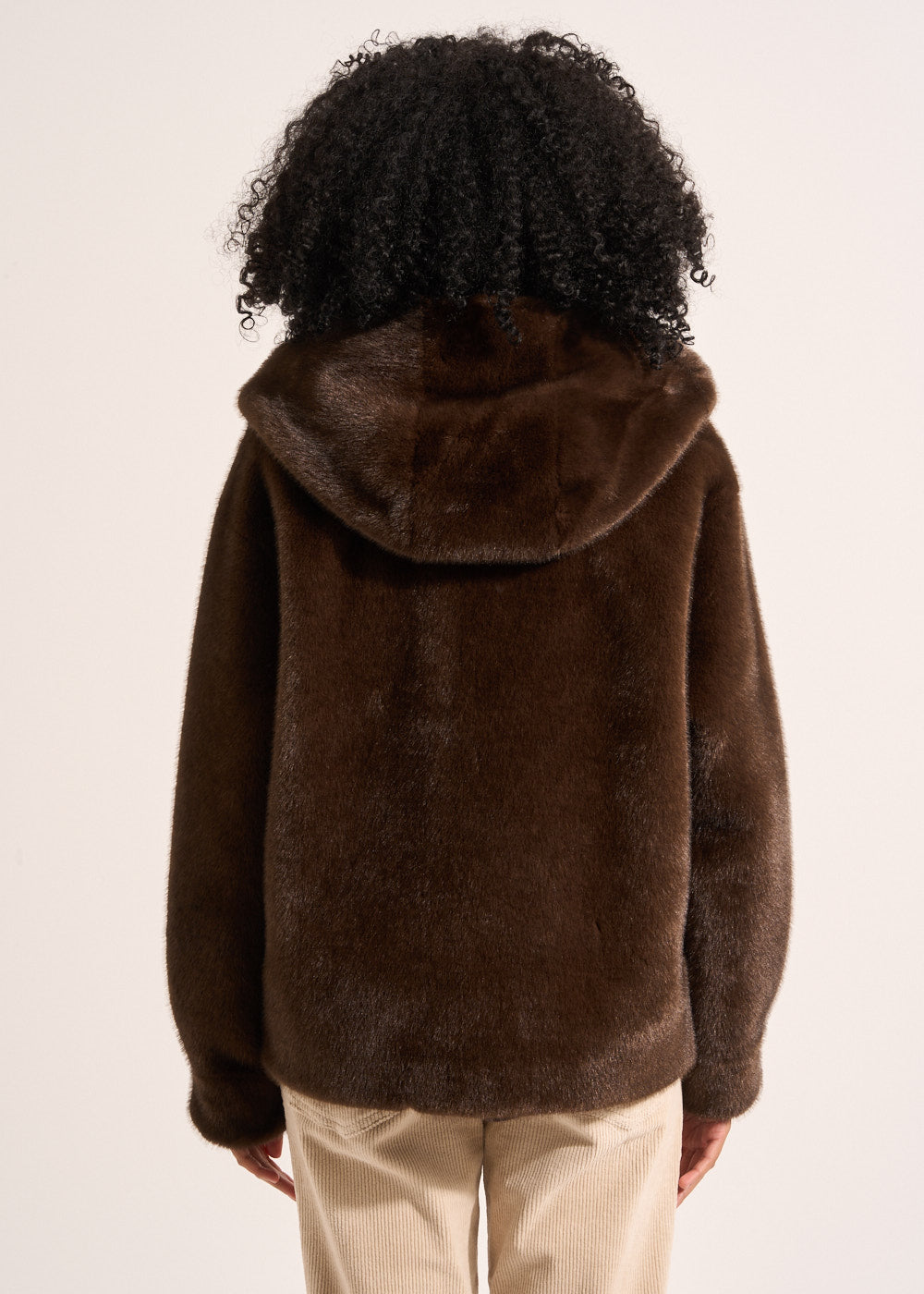 MICHALYNA Manteau mi long en fausse fourrure à capuche - 3 - Sud Express - Sud Express