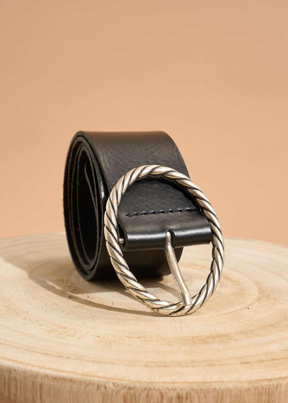 Ceinture boucle ronde effet torsadé - Sud Express - 1 - Sud Express