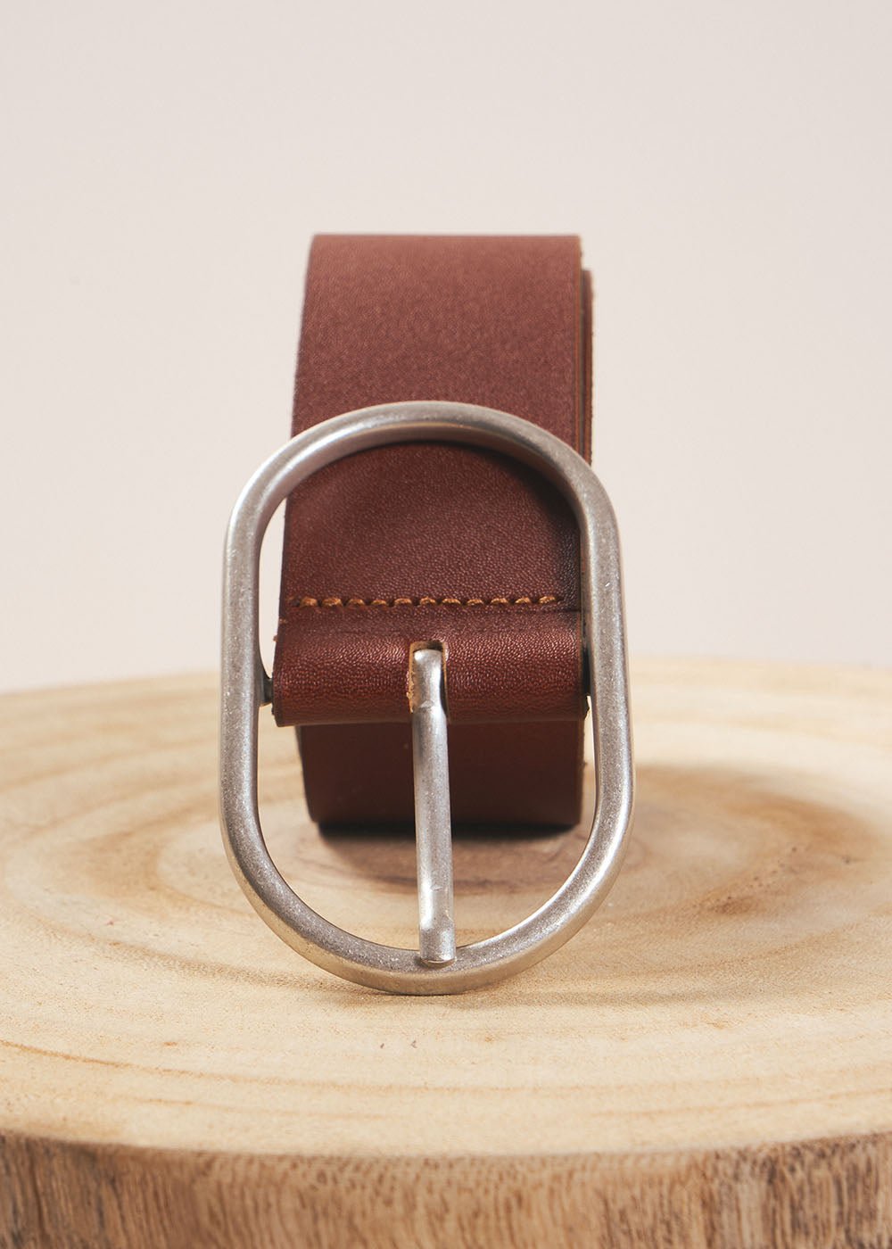 CHRISTINE Ceinture en cuir avec une boucle ovale - 2 - Sud Express - Sud Express