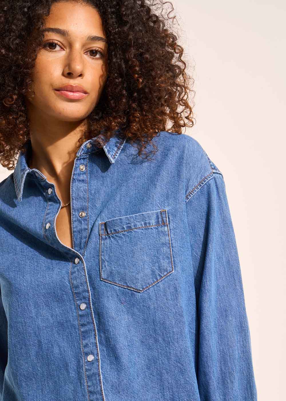 Chemise demin ample - Sud Express - 4 - Sud Express