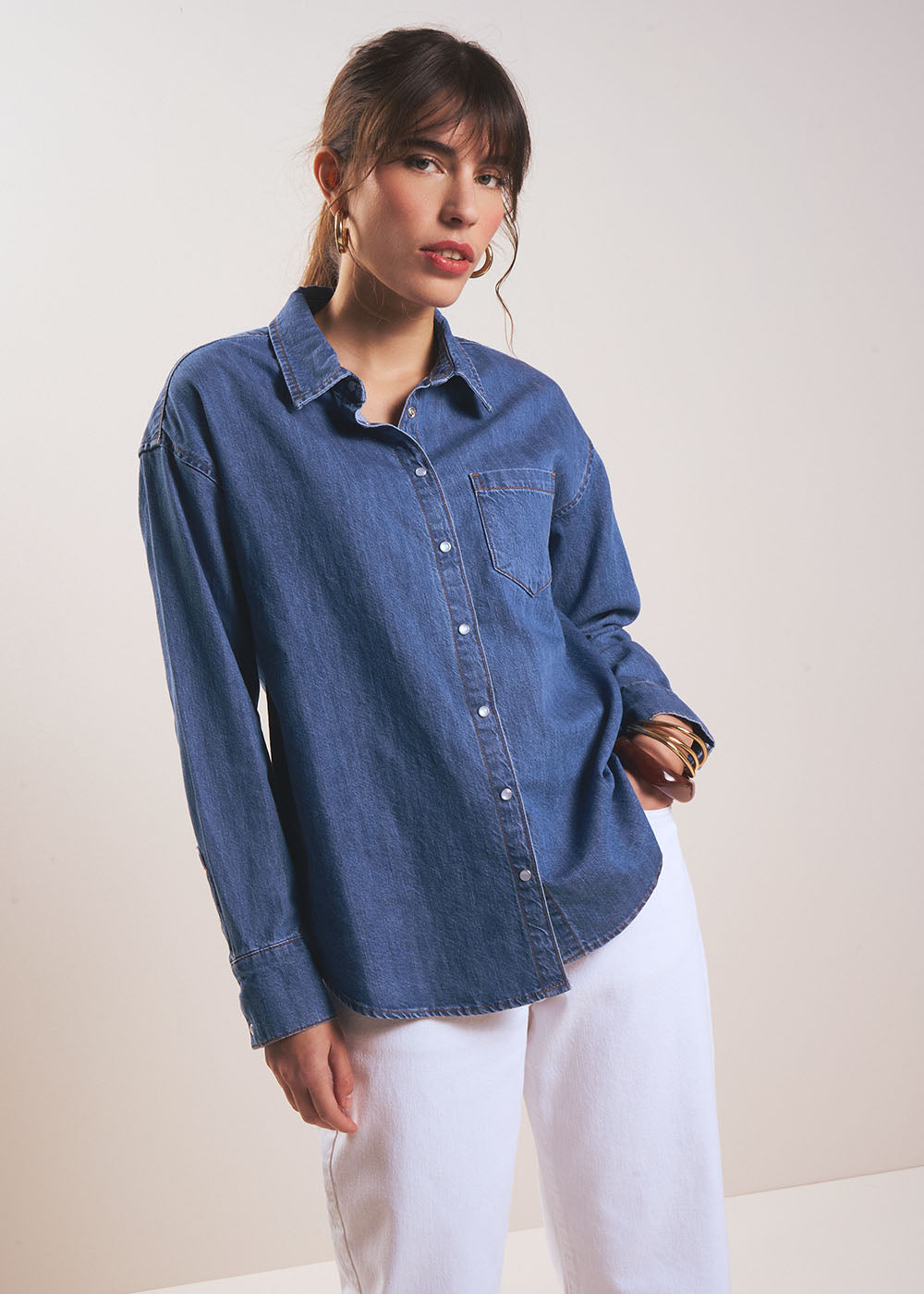 Chemise demin ample - Sud Express - 5 - Sud Express