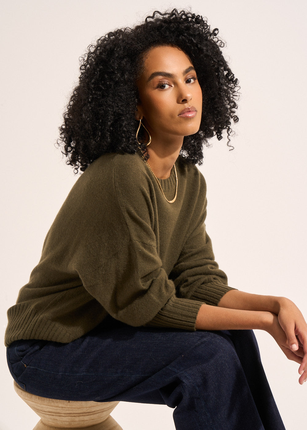 Pull en cachemire col rond à manches longues - Sud Express - 5 - Sud Express