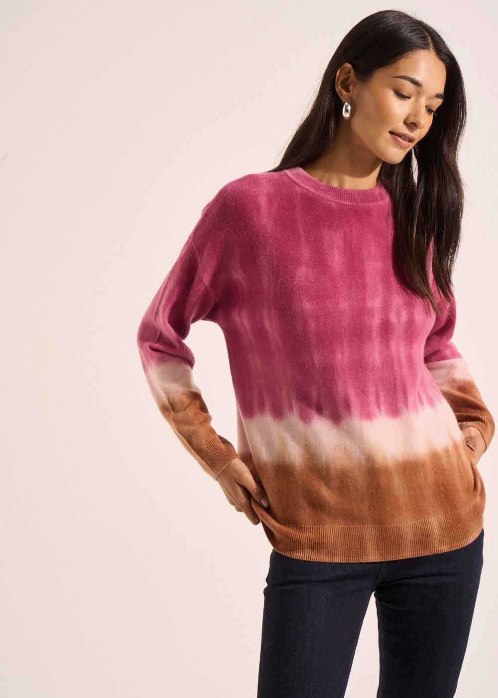 MALOUETTYNA Pull col rond tie and dye - 1 - Sud Express - Sud Express