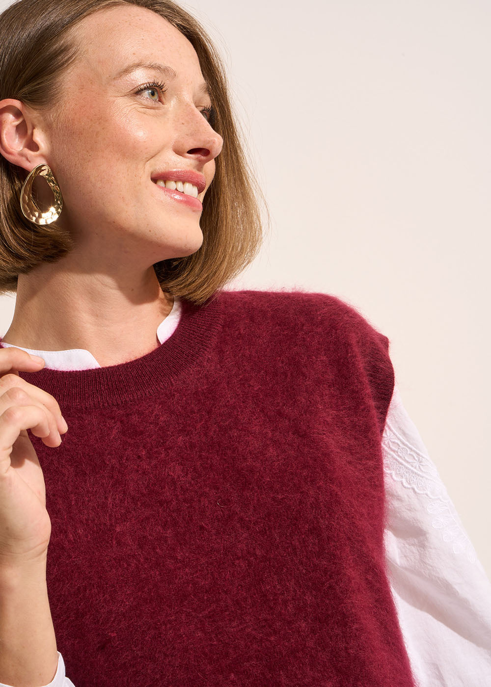 Pull ample sans manches à col rond - Sud Express - 2 - Sud Express