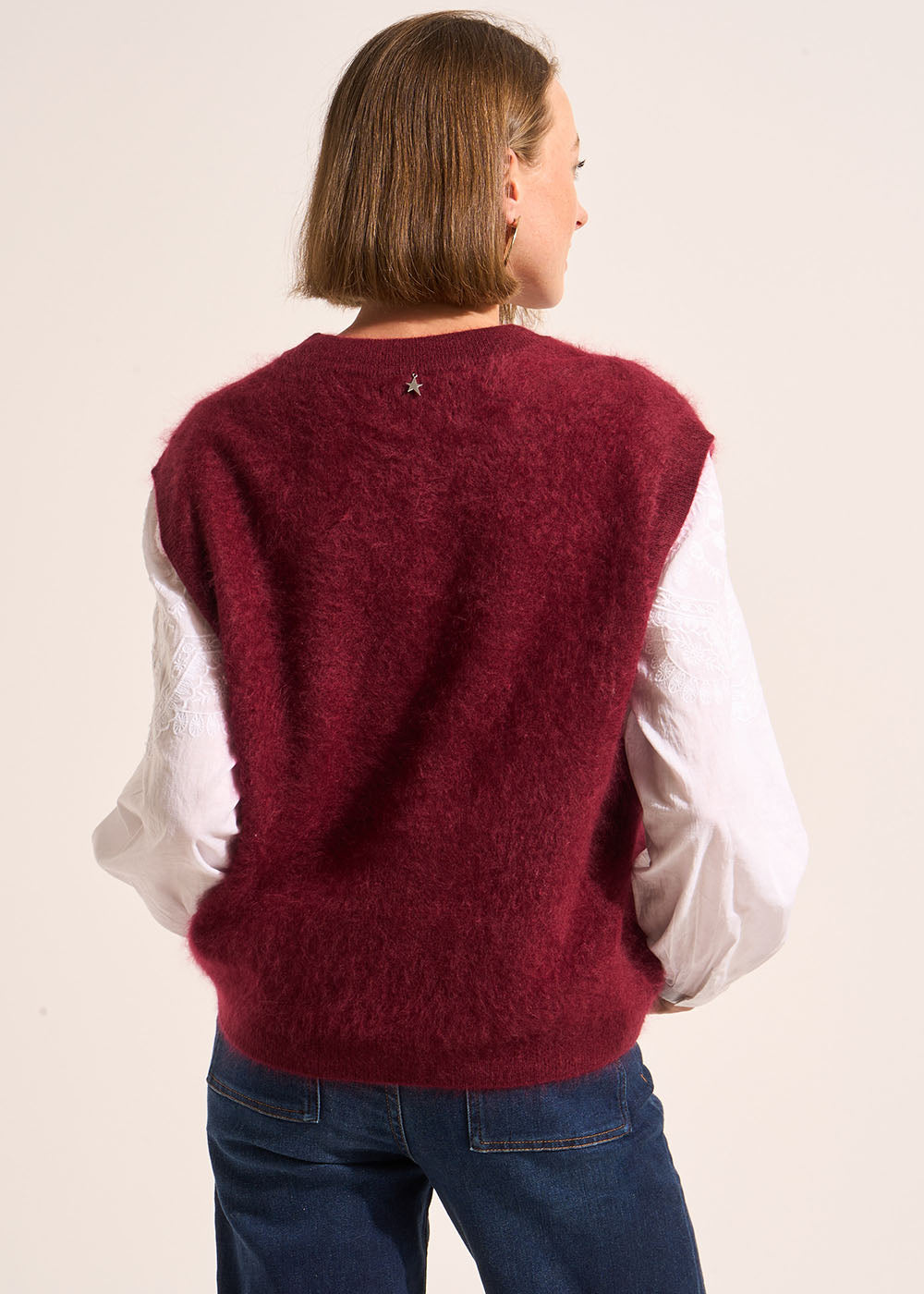 Pull ample sans manches à col rond - Sud Express - 3 - Sud Express