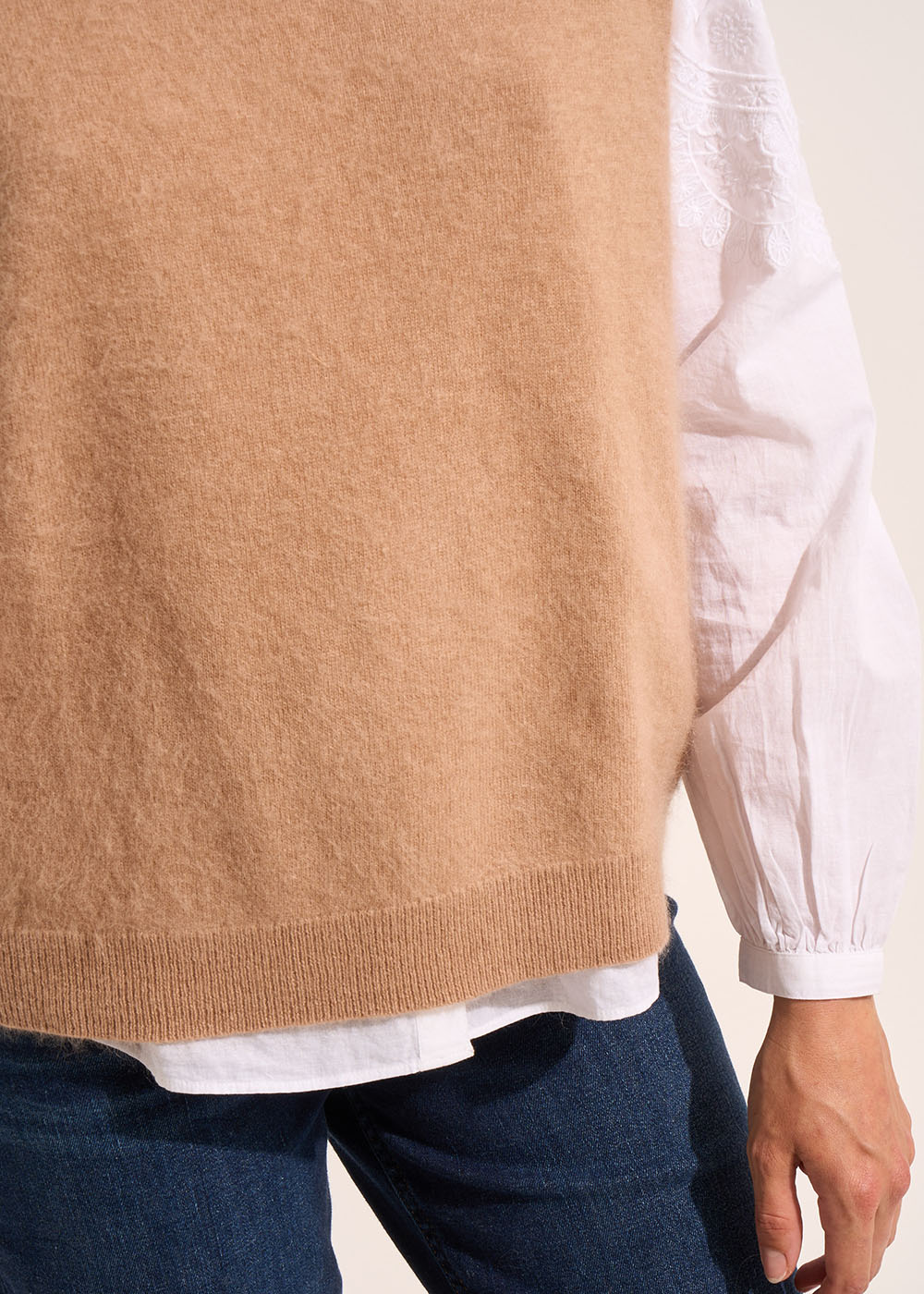 Pull ample sans manches à col rond - Sud Express - 4 - Sud Express