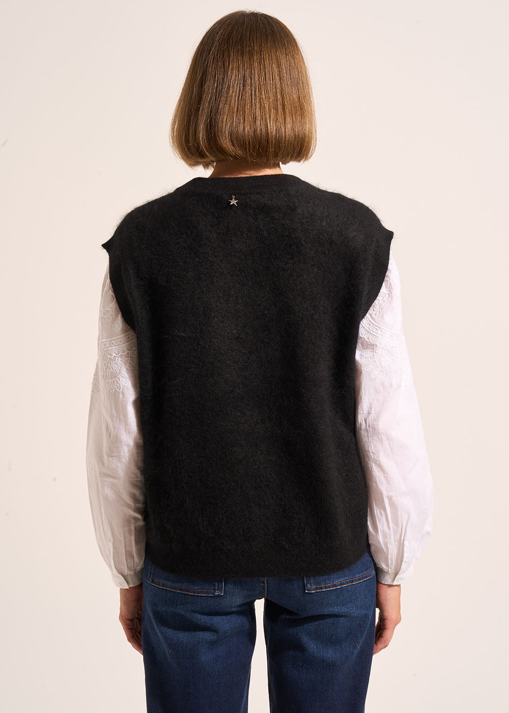 MARTHE Pull ample sans manches à col rond - 3 - Sud Express - Sud Express