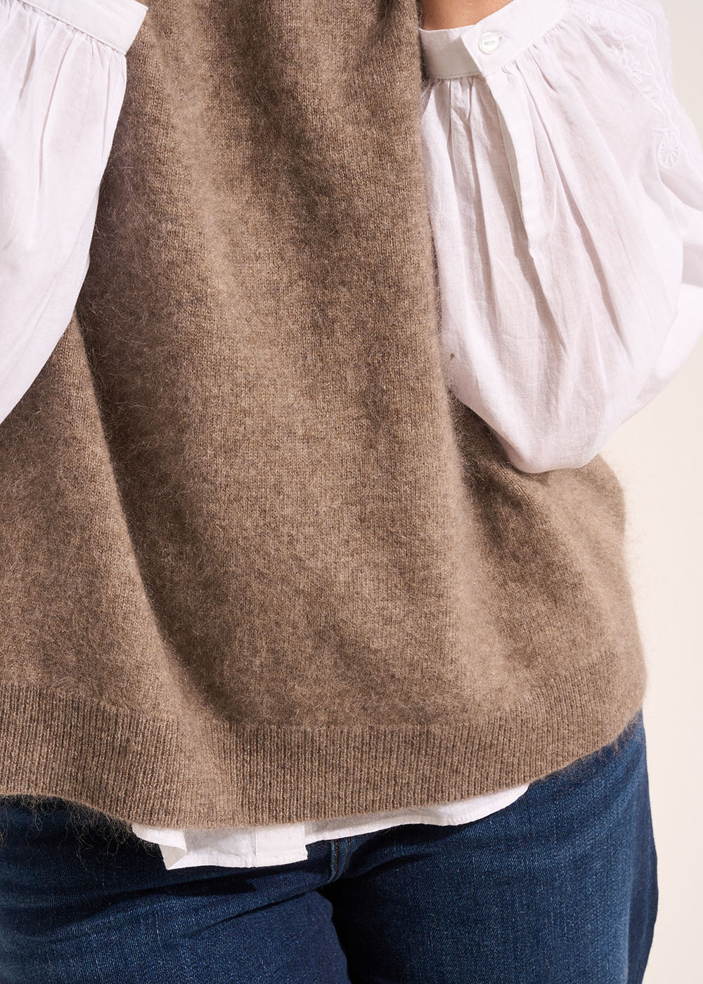 MARTHE Pull ample sans manches à col rond - 4 - Sud Express - Sud Express