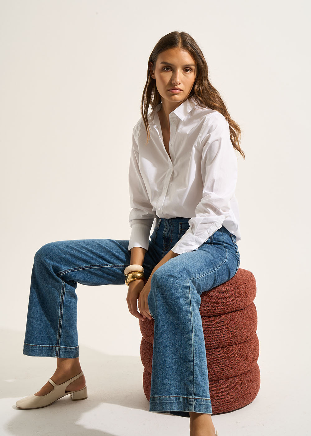 Chemise coupe droite à manches longues - Sud Express - 6 - Sud Express