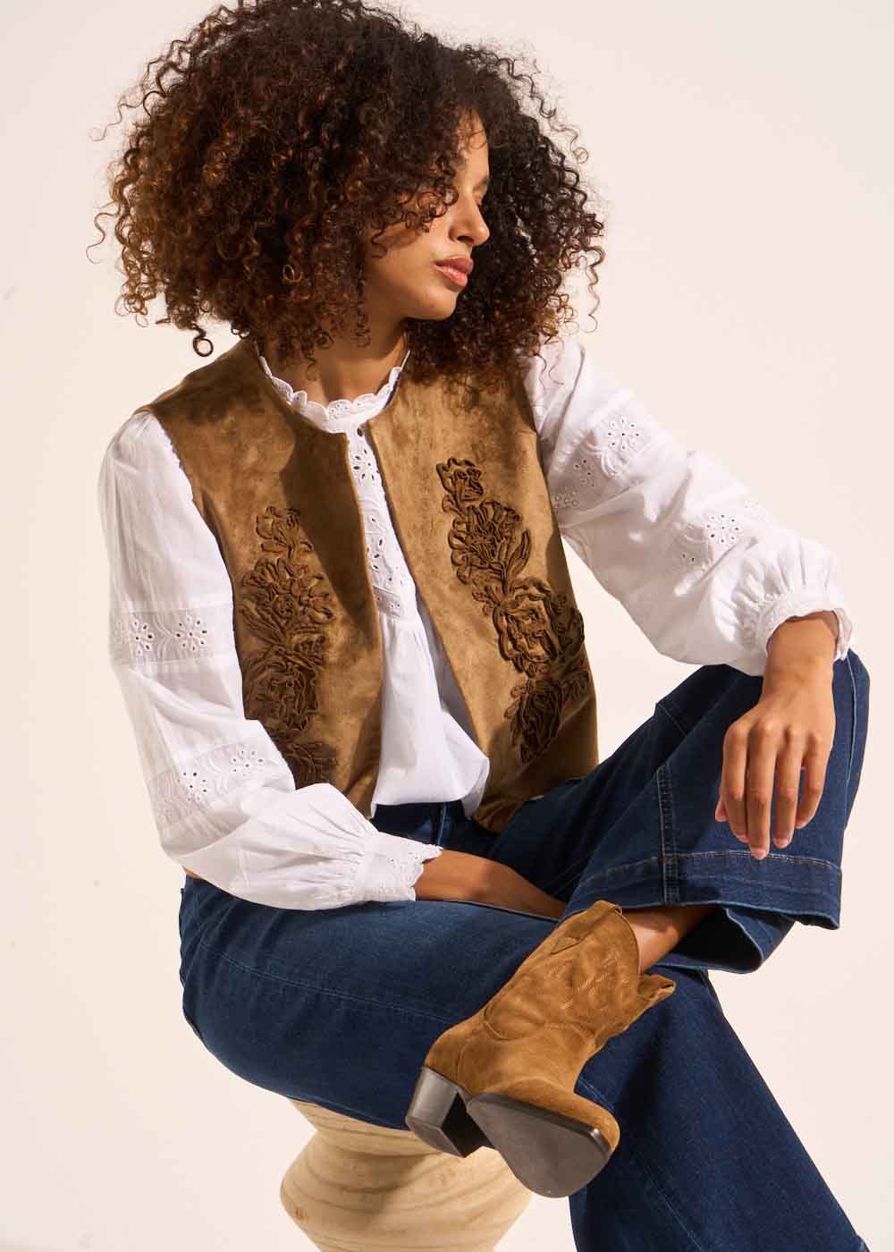 GAMBITO Gilet sans manches brodé - 4 - Sud Express - Sud Express