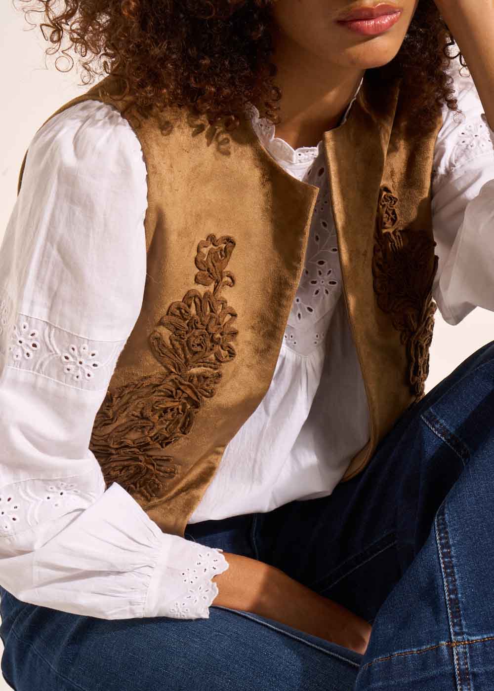 Gilet sans manches brodé - Sud Express - 5 - Sud Express