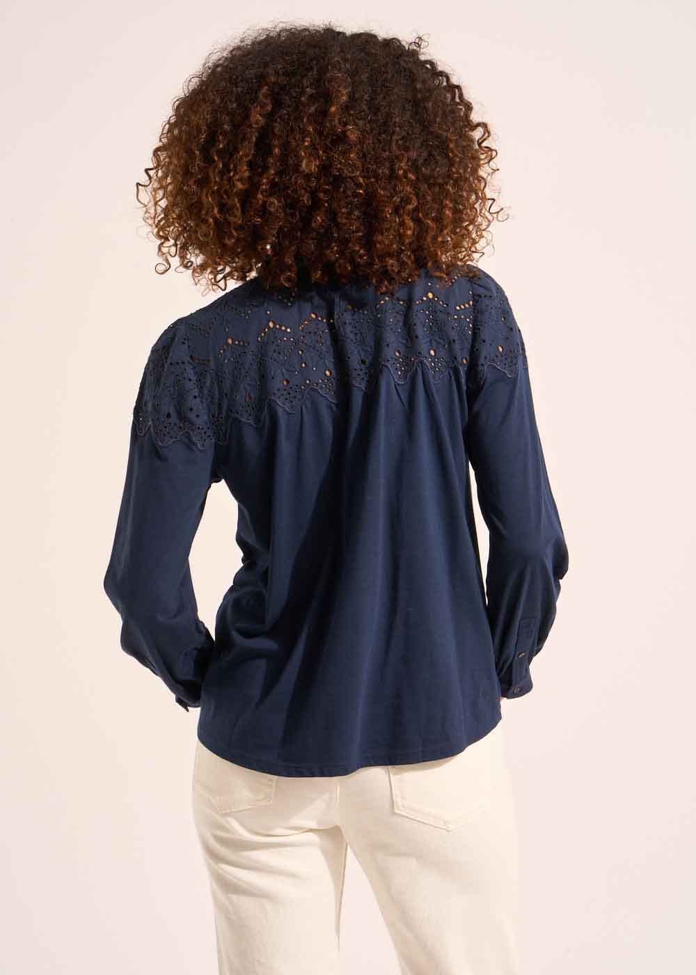 Top en jersey détails brodés - Sud Express - 3 - Sud Express