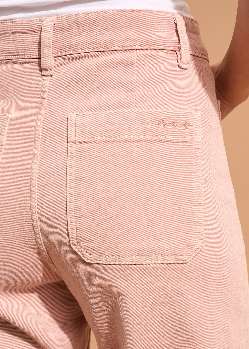 Pantalon coupe large en coton taille haute - Sud Express - 5 - Sud Express