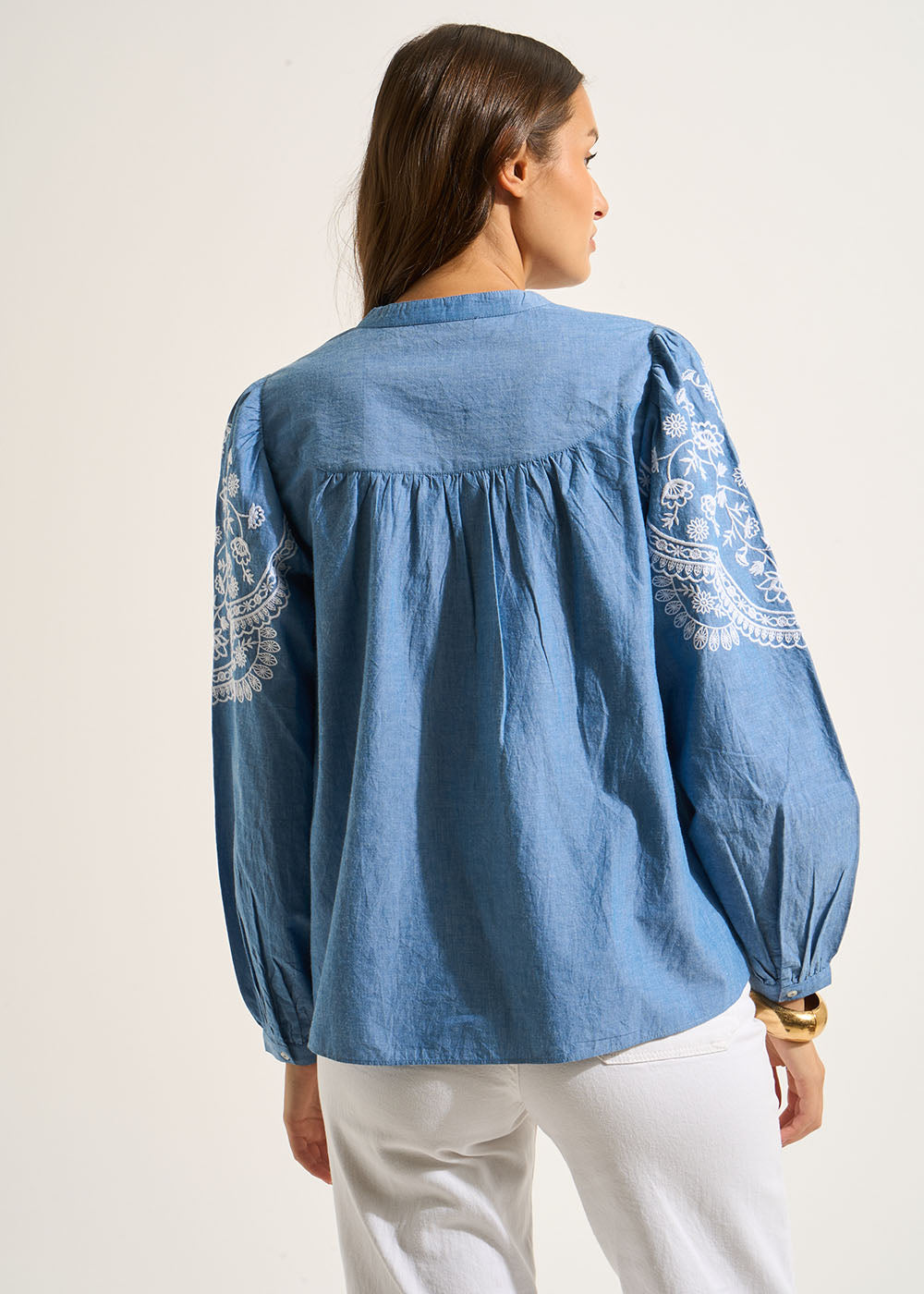 CALENIE Chemise en chambray brodée - 3 - Sud Express - Sud Express