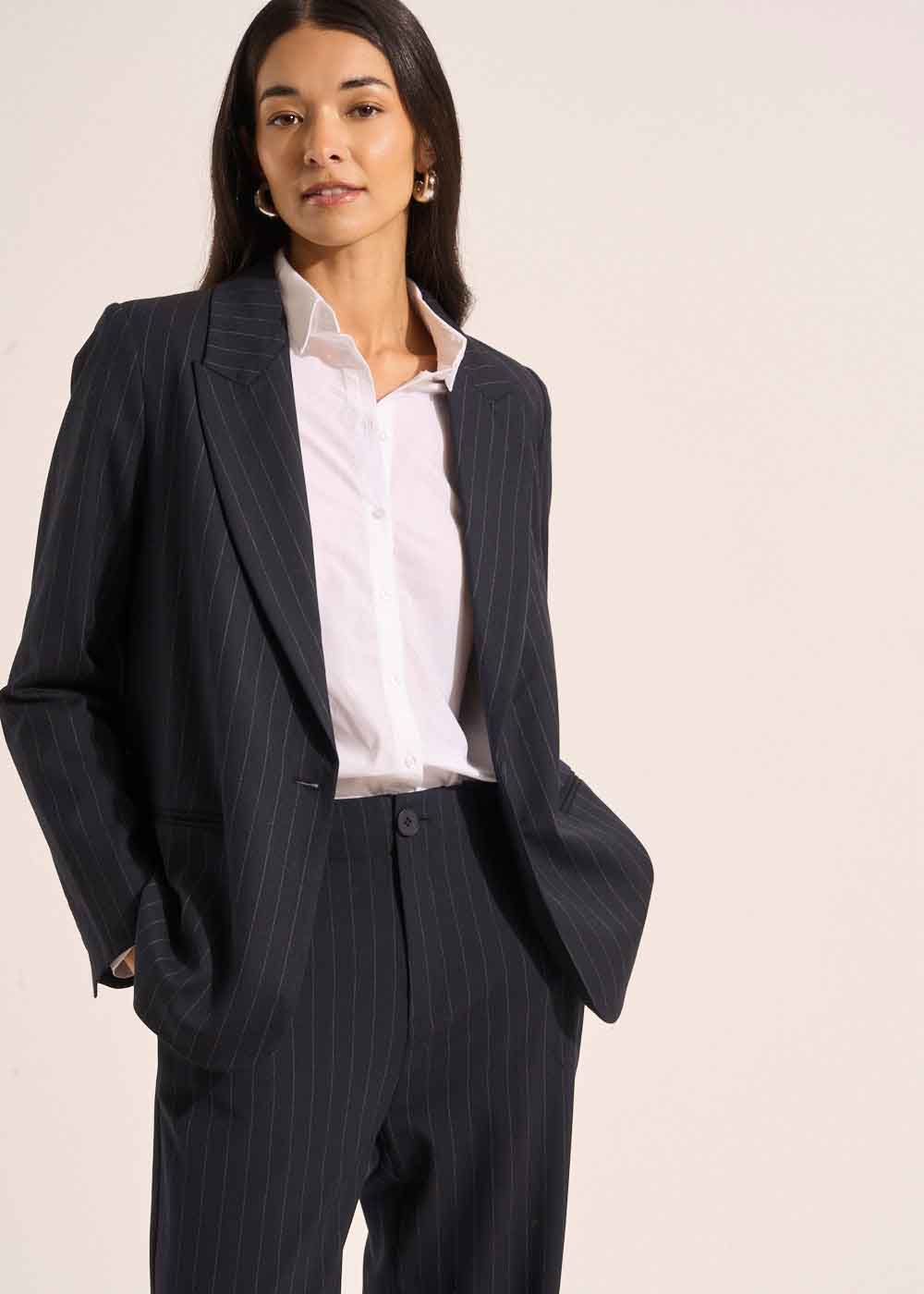 VALERIANE Veste tailleur rayée - 1 - Sud Express - Sud Express