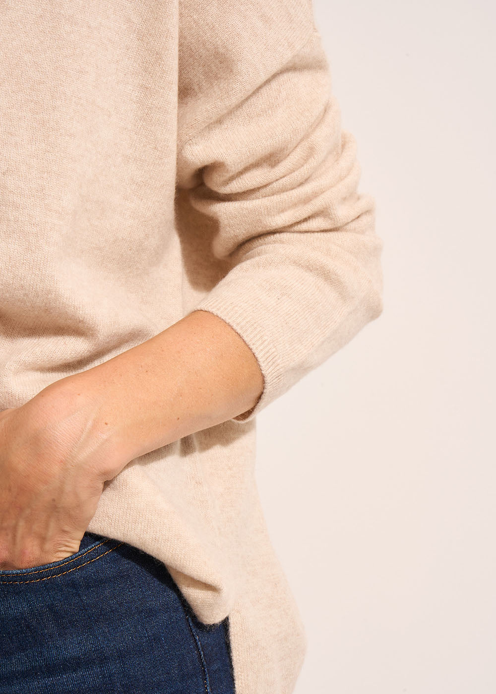 MAMALIOU Pull ample en cachemire avec un col tunisien - 4 - Sud Express - Sud Express