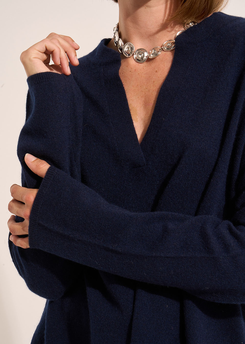 MAMALIOU Pull ample en cachemire avec un col tunisien - 2 - Sud Express - Sud Express