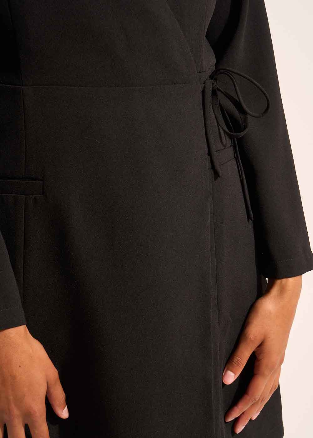 RAMELIA Robe courte coupe portefeuille à manches longues - 4 - Sud Express - Sud Express