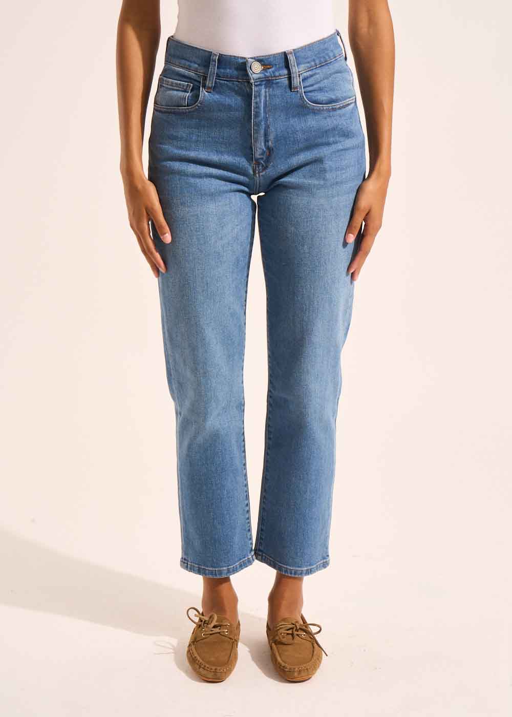 SOPHIE MEDIUM STONE Jean droit 5 poches - 1 - Sud Express - Sud Express