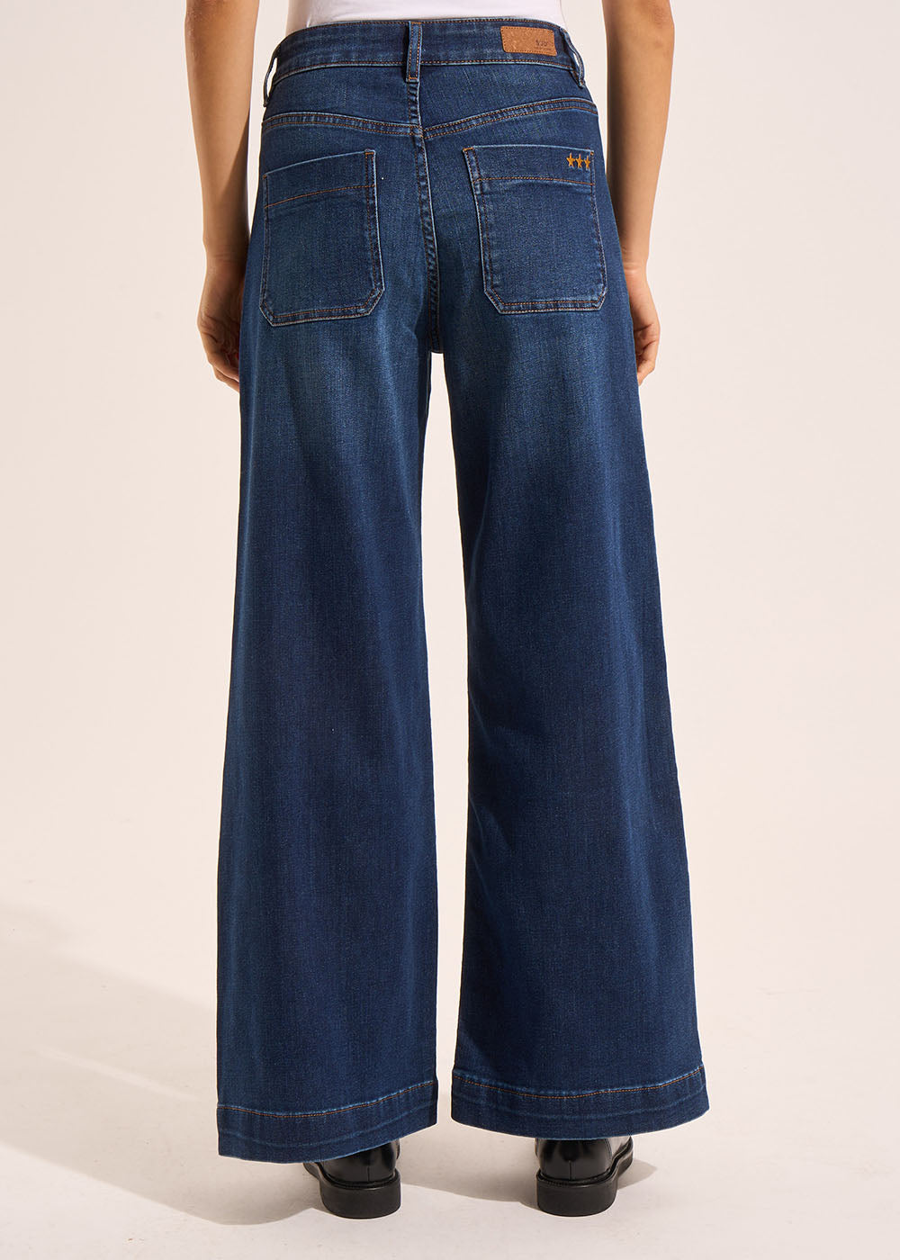 LYLOU Jean flare taille haute pli nervuré - 3 - Sud Express - Sud Express