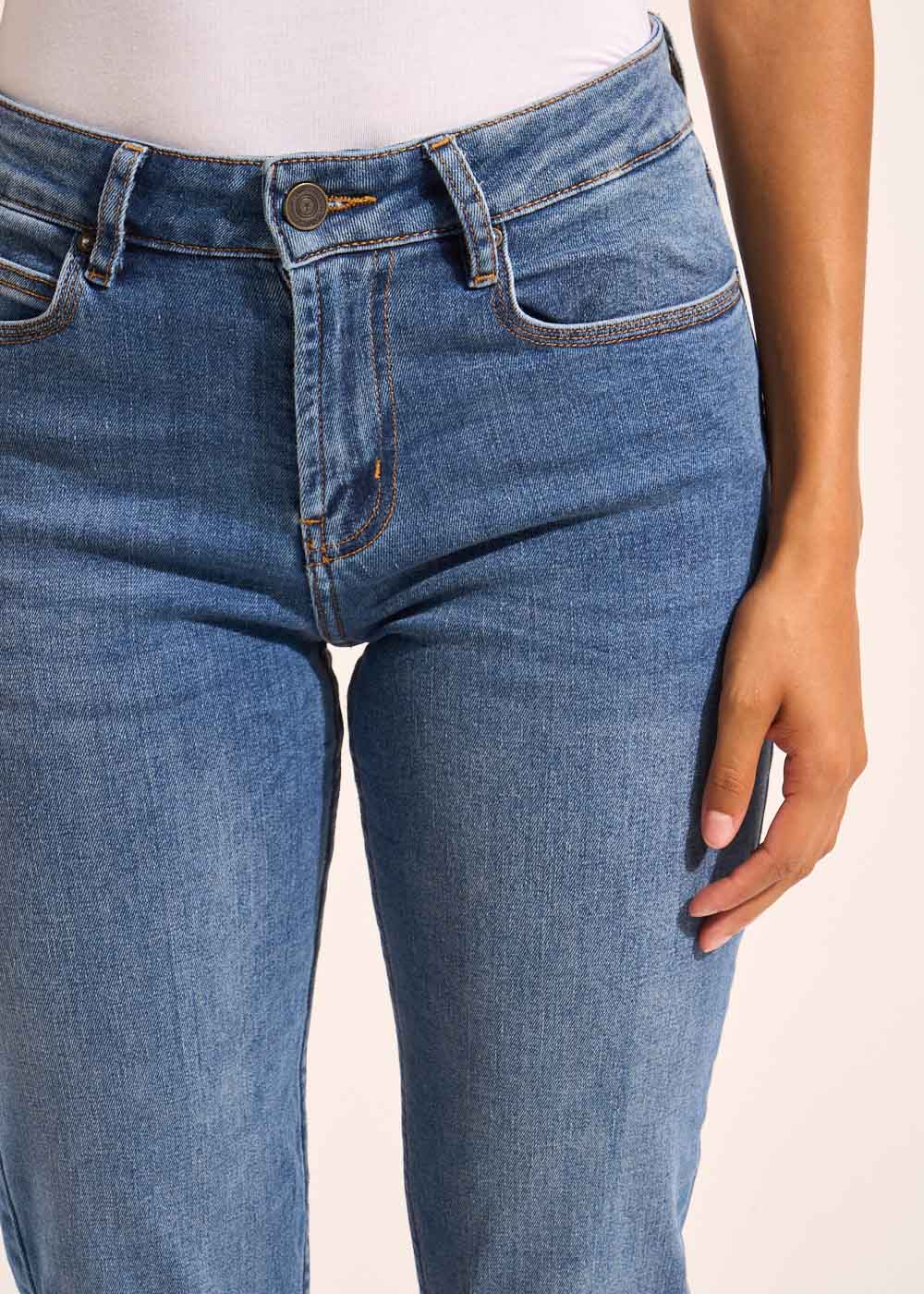 BEN MEDIUM STONE Jean boyfriend à cinq poches - 2 - Sud Express - Sud Express