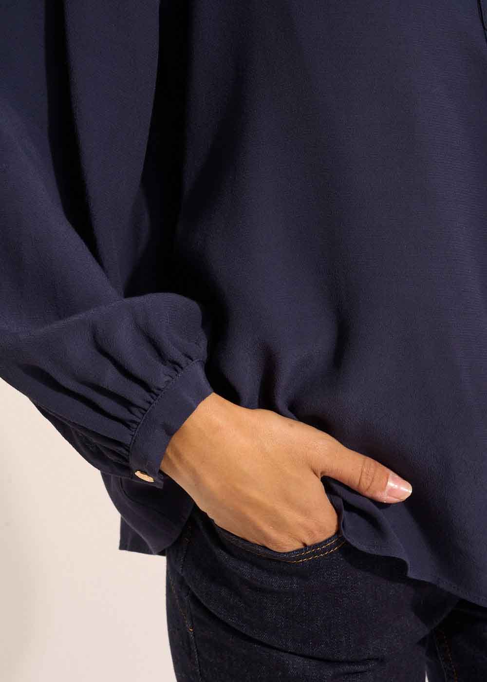 TAZELIE Blouse avec manches longues bouffantes et col rond - 4 - Sud Express - Sud Express