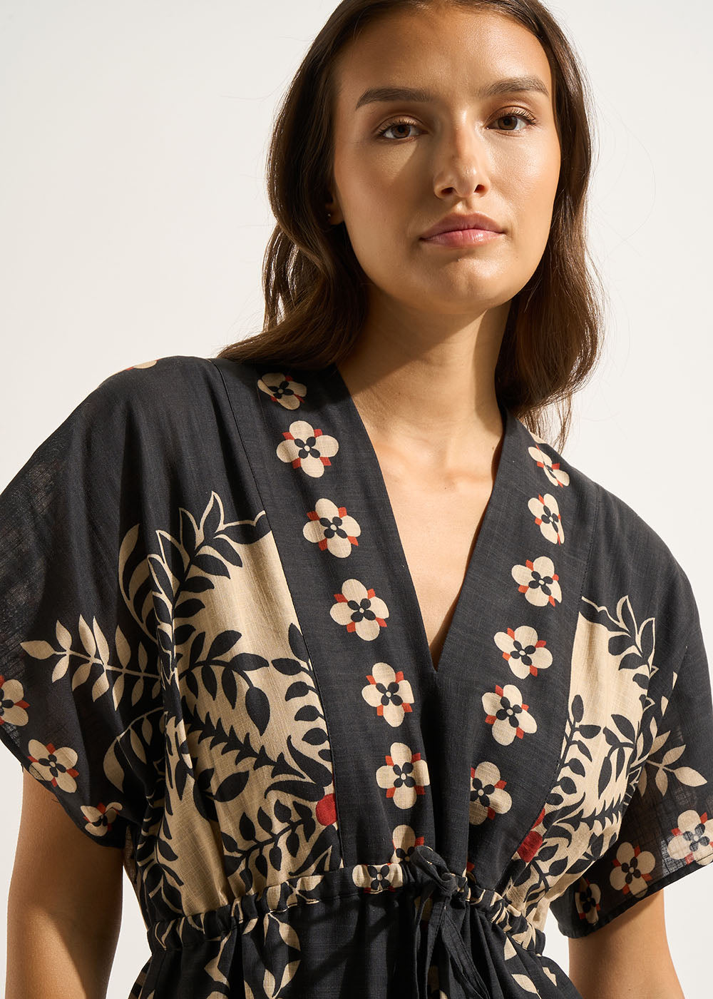 ROSALIA Robe longue imprimé placé - 2 - Sud Express - Sud Express