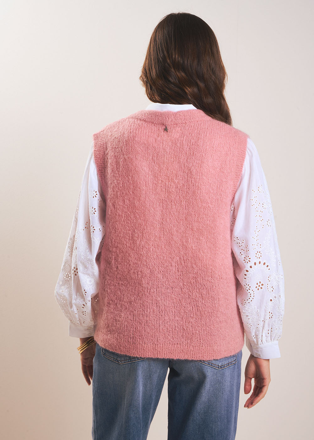 Pull sans manches ecru femme | Bréal Pull sans manches ecru femme | Bréal