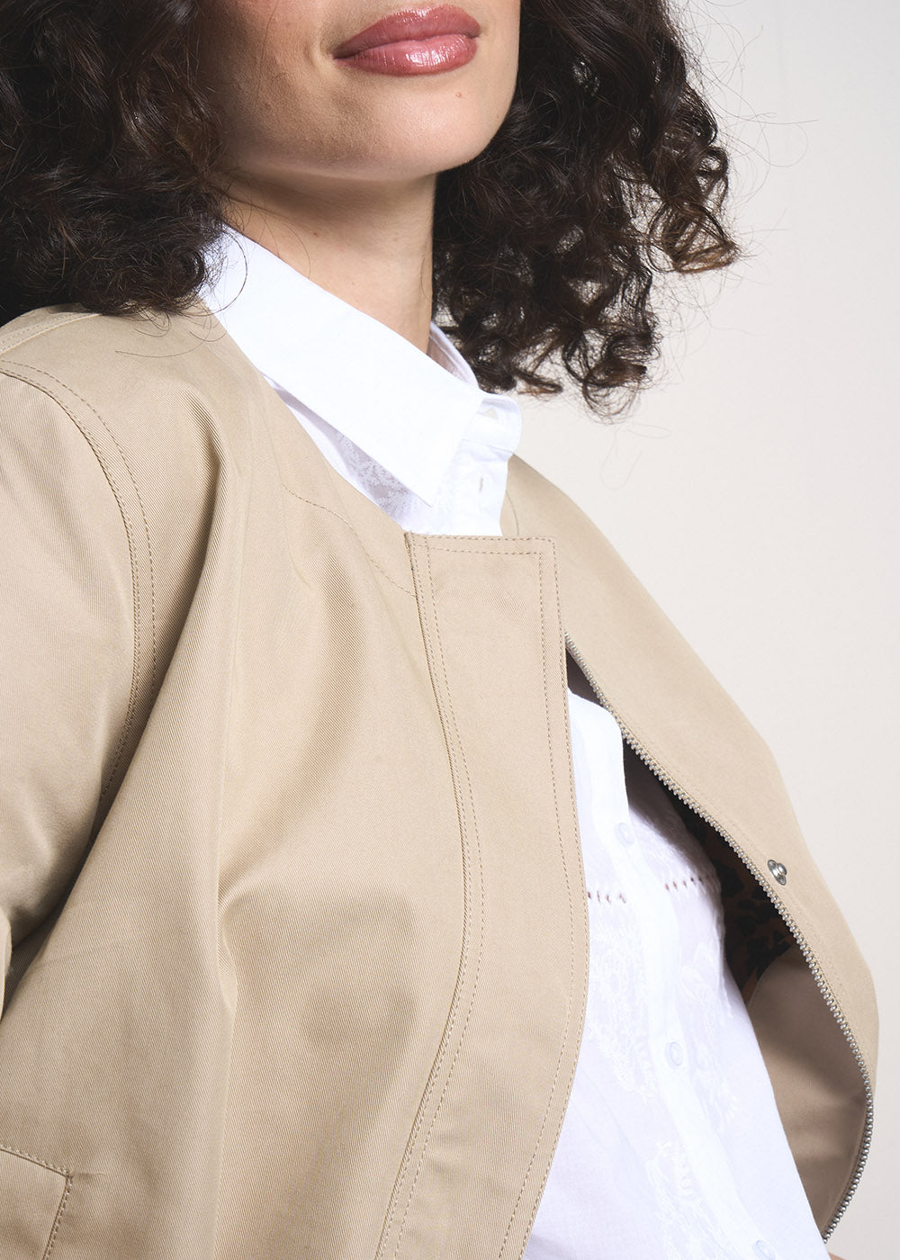 VERTI Blouson court à col ras du cou - 2 - Sud Express - Sud Express