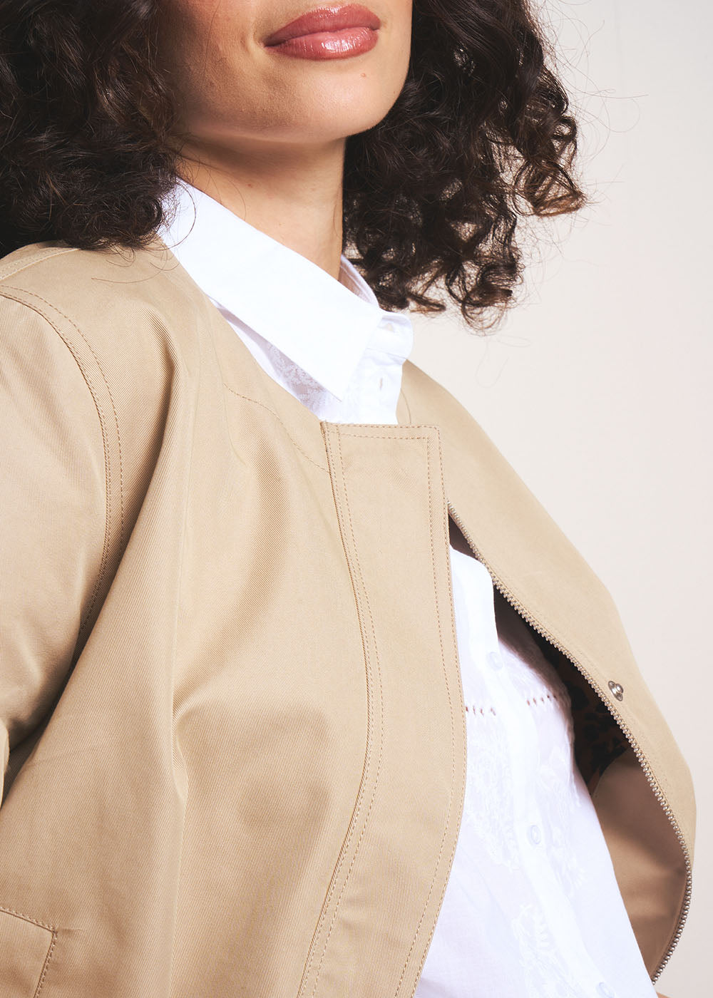 VERTI Blouson court à col ras du cou - 4 - Sud Express - Sud Express