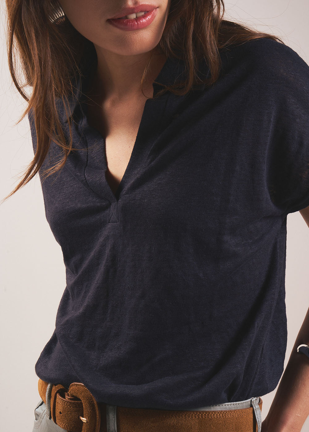 TESSALY T-shirt à col chemise - 2 - Sud Express - Sud Express