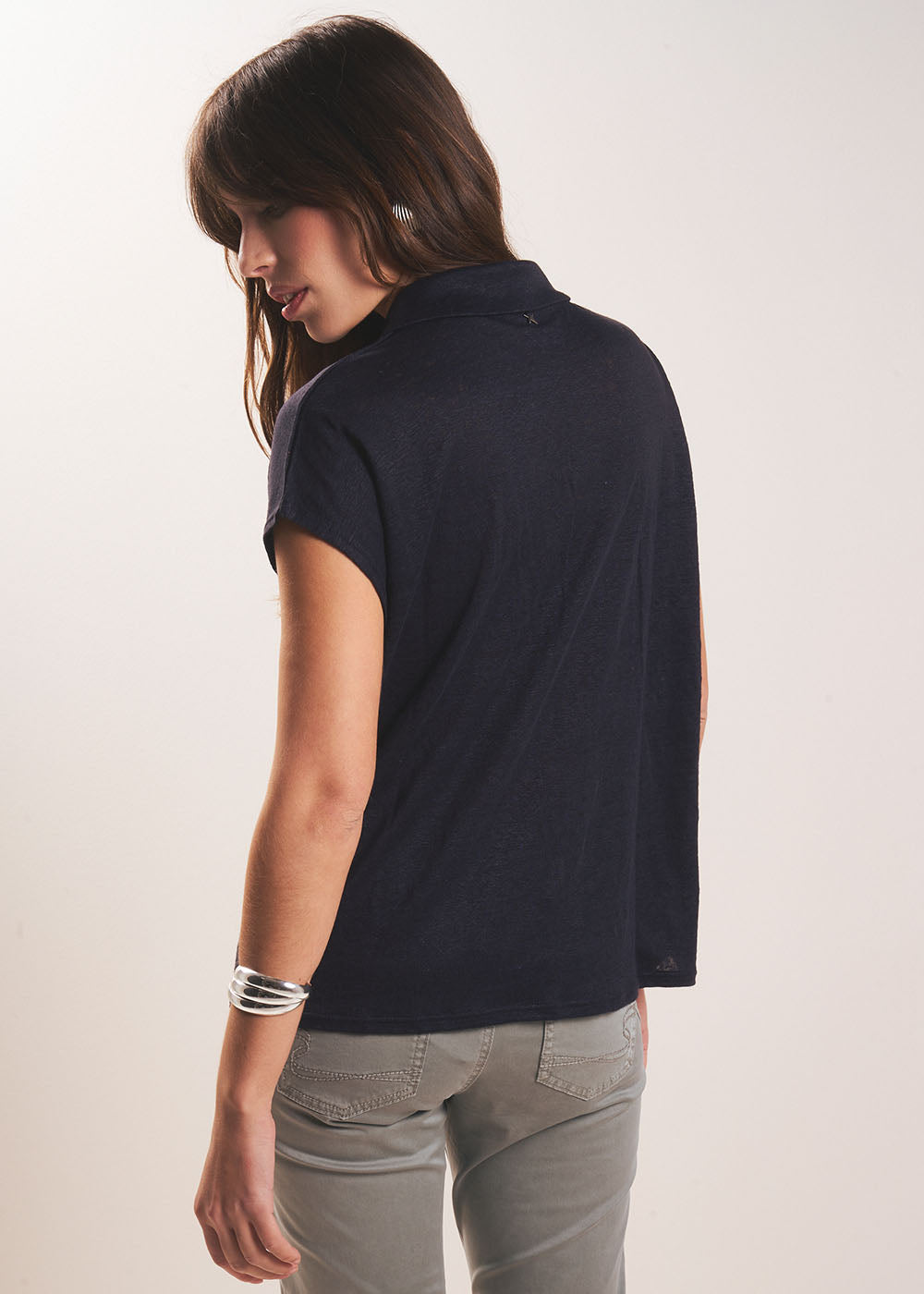 TESSALY T-shirt à col chemise - 3 - Sud Express - Sud Express