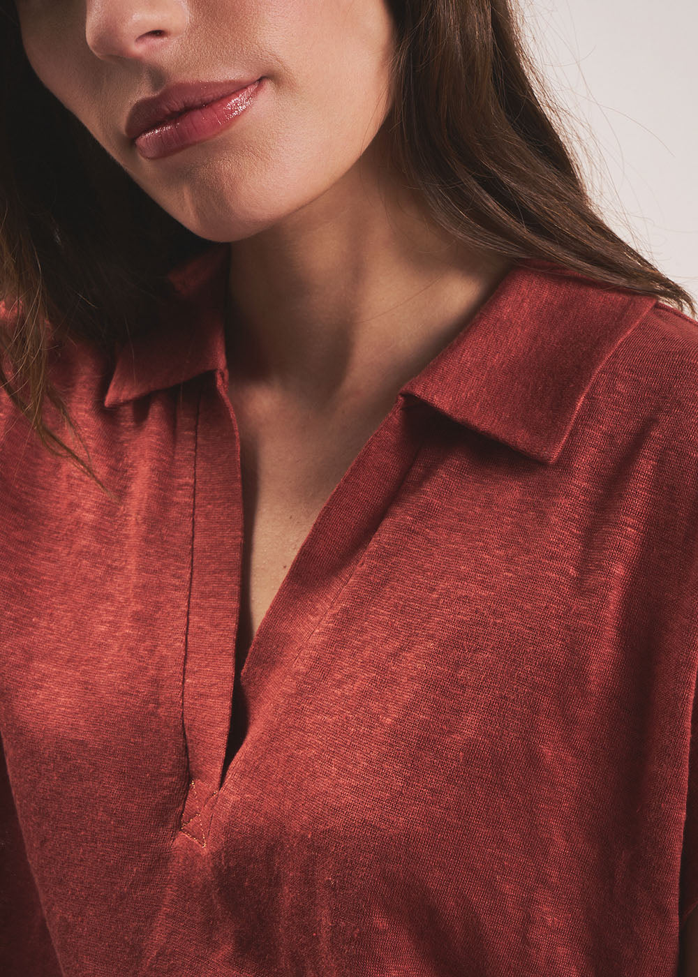 TESSALY T-shirt à col chemise - 2 - Sud Express - Sud Express