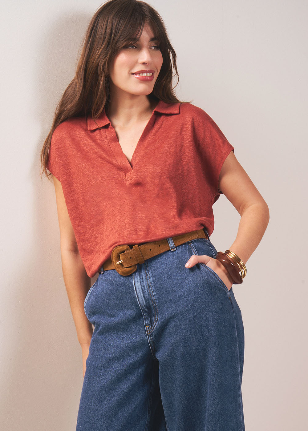 TESSALY T-shirt à col chemise - 4 - Sud Express - Sud Express