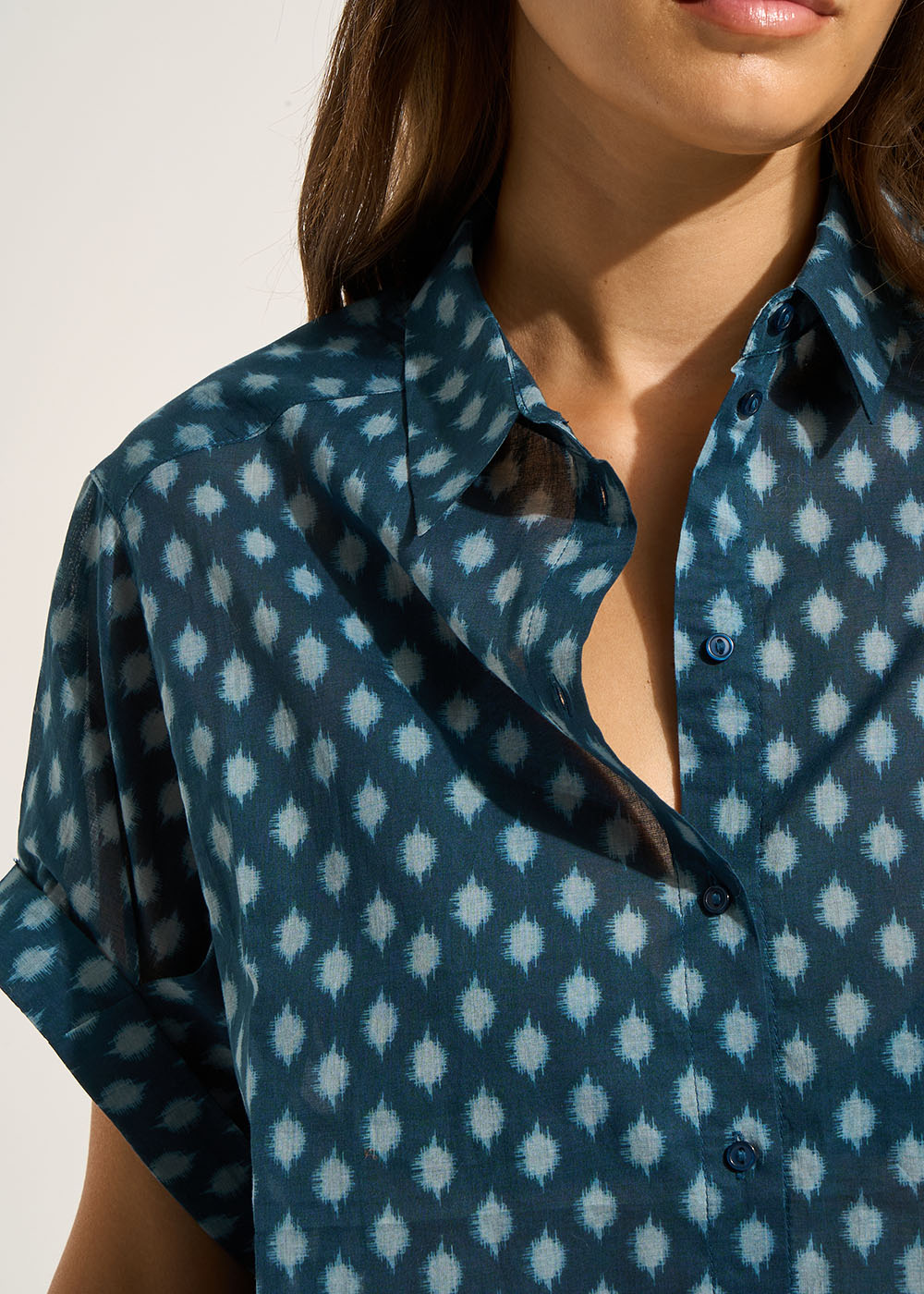 Chemise imprimée en coton à manches courtes - Sud Express - 2 - Sud Express