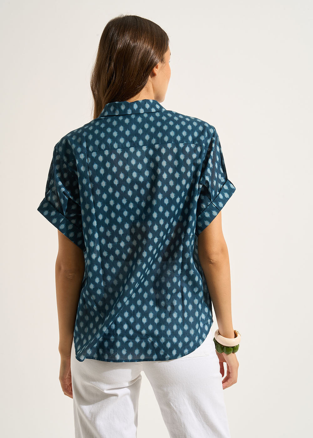 Chemise imprimée en coton à manches courtes - Sud Express - 3 - Sud Express