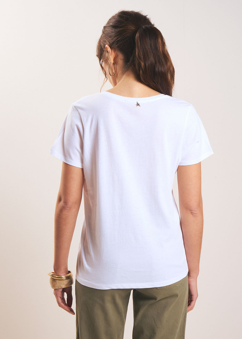 TORIA Tee-shirt col V en coton - 3 - Sud Express - Sud Express