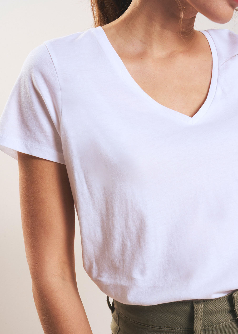 TORIA Tee-shirt col V en coton - 4 - Sud Express - Sud Express