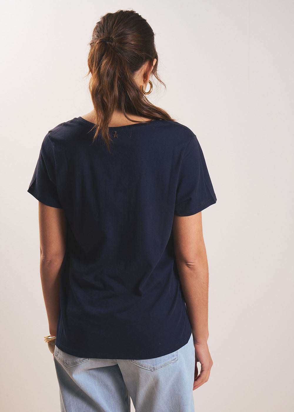 TORIA Tee-shirt col V en coton - 3 - Sud Express - Sud Express