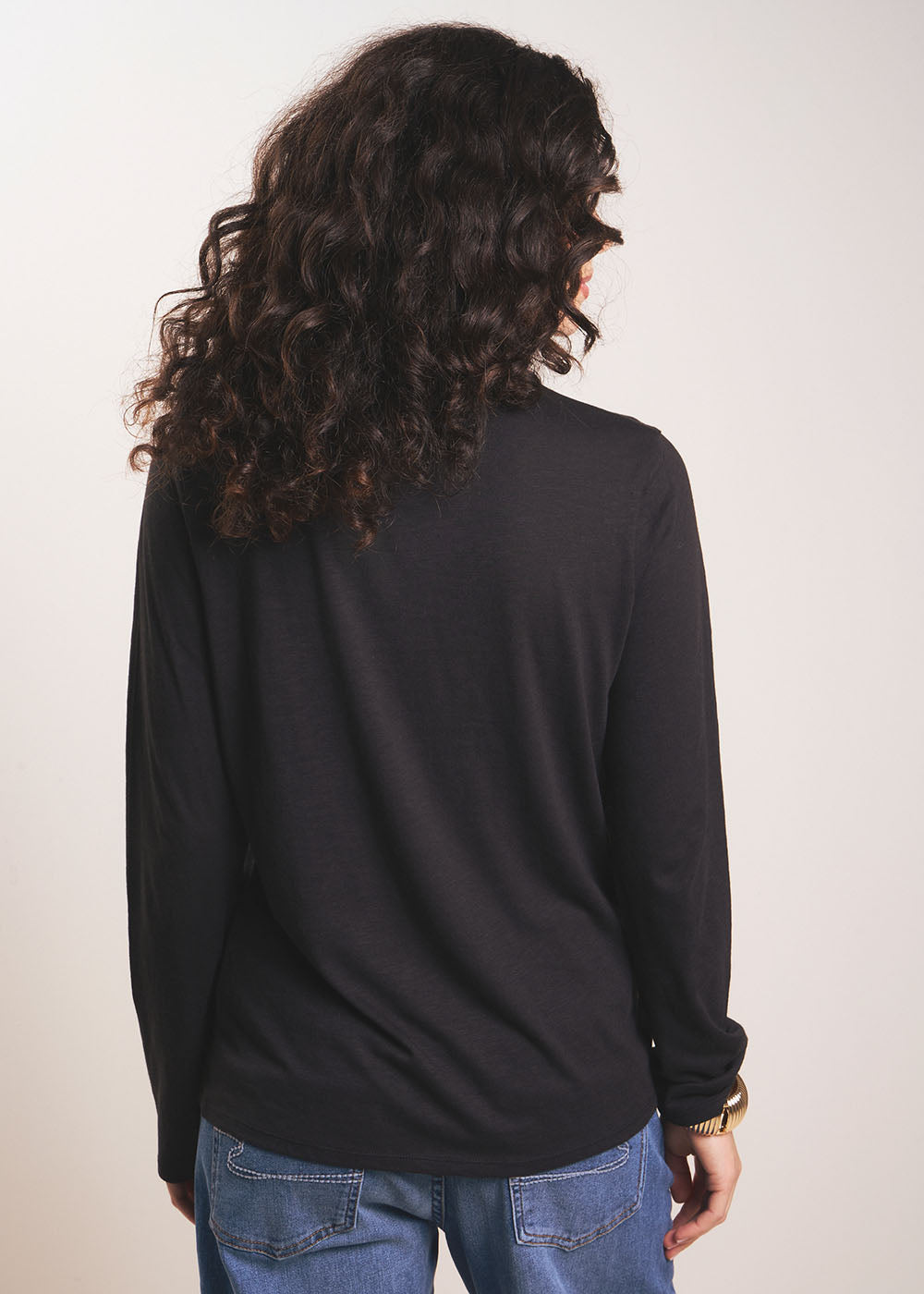 Tee-shirt manches longues col chemise - Sud Express - 3 - Sud Express