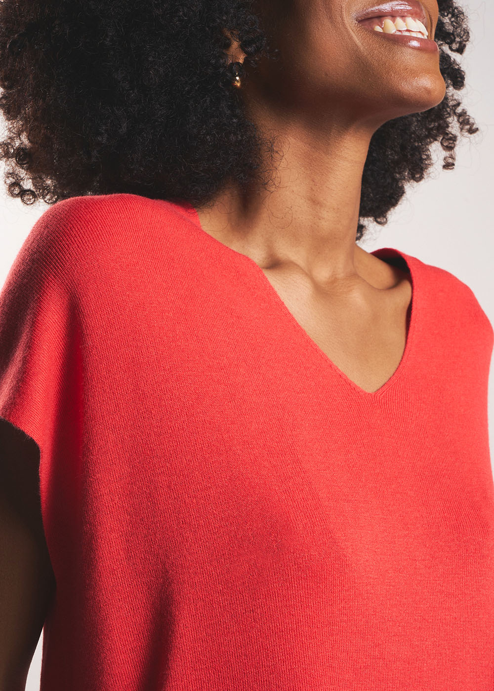 MATINY Pull sans manches à col V en maille côtelée - 2 - Sud Express - Sud Express