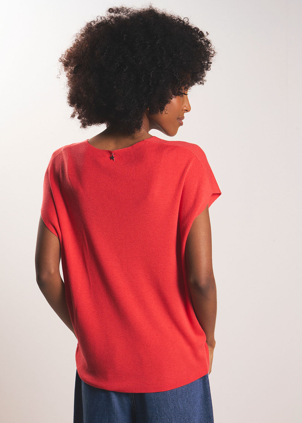 MATINY Pull sans manches à col V en maille côtelée - 3 - Sud Express - Sud Express