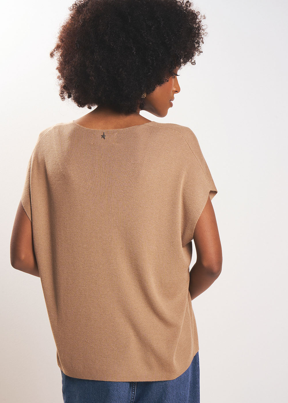 MATINY Pull sans manches à col V en maille côtelée - 3 - Sud Express - Sud Express