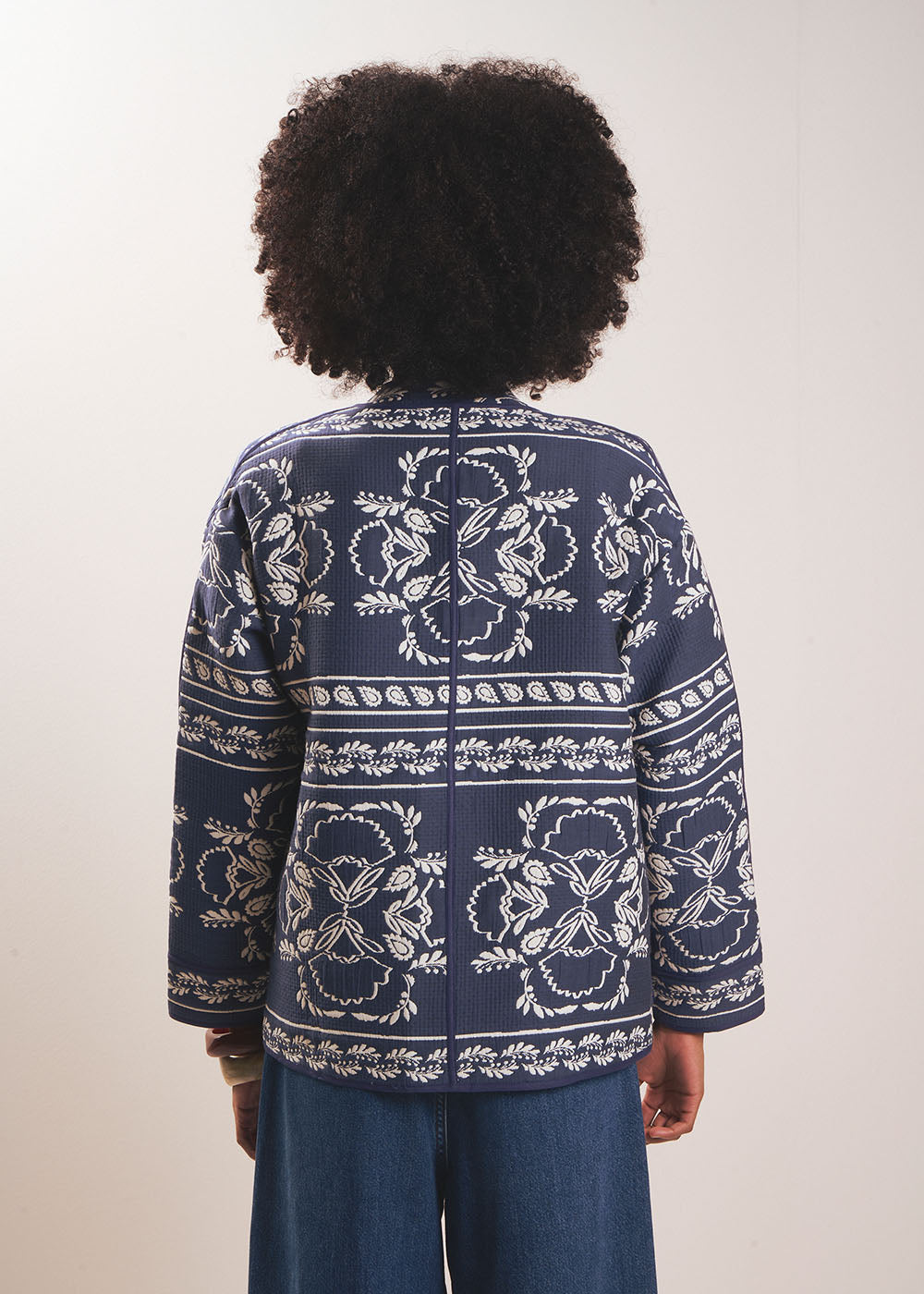 VASTO  Veste jacquard à motif floral - 3 - Sud Express - Sud Express