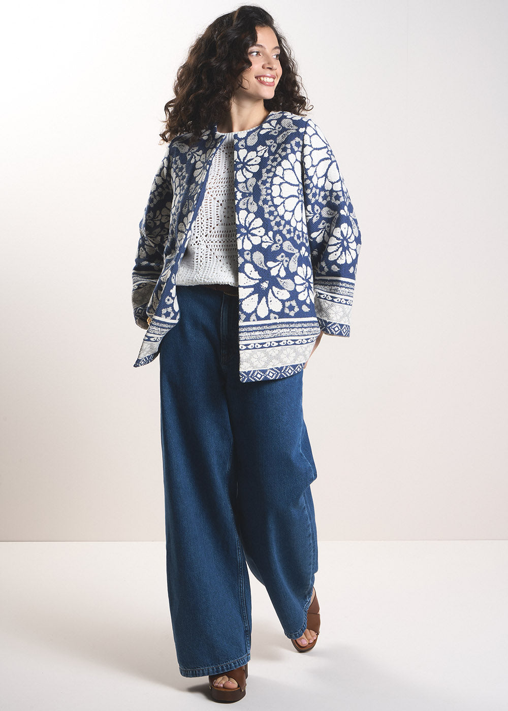 VANOU Veste en coton à motifs floraux - 1 - Sud Express - Sud Express